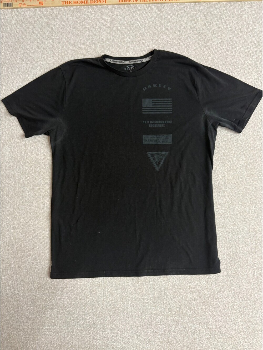 Oakley Standard Issue Hydrolix Black Short Sleeve Graphic T-Shirt Mens Size XL